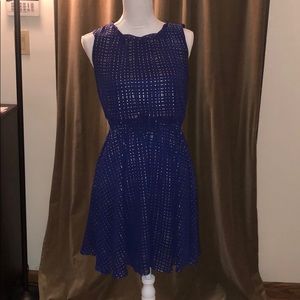 Maison Jules sheath dress Blue/ Gold